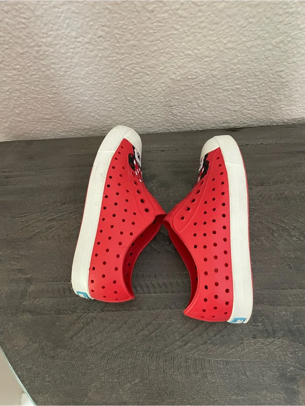 Minnie Mouse Native Kids Red Water Shoes with Character Bow Graphic